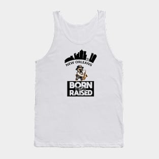 Jazz Pug New Orleans Born And Raised Tank Top